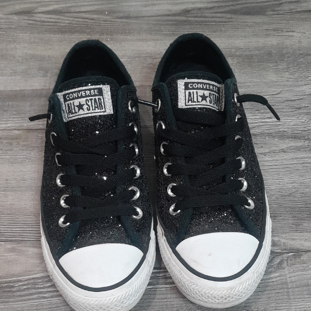 Converse  Black Glitter Sneakers
